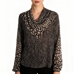 Elegant Black and Cream Women's Top